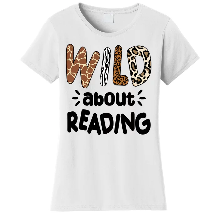 Wild About Reading Animal Print Women's T-Shirt