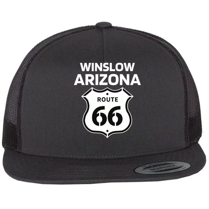 Winslow Arizona Route 66 Flat Bill Trucker Hat