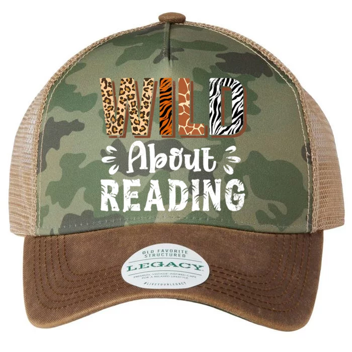 Wild About Reading Books Reader Lover Animals Legacy Tie Dye Trucker Hat