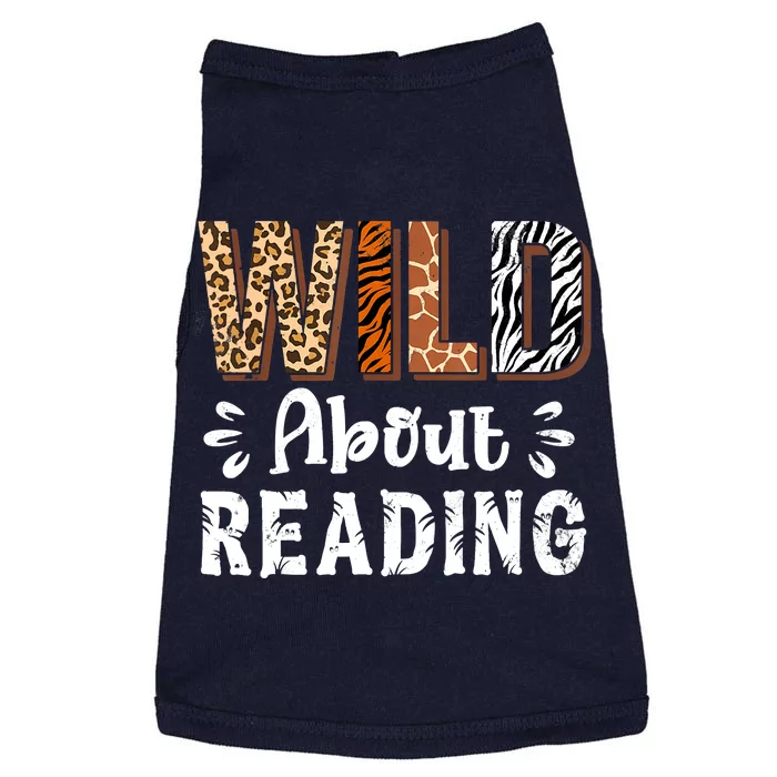 Wild About Reading Books Reader Lover Animals Doggie Tank