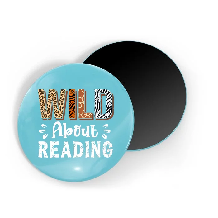 Wild About Reading Books Reader Lover Animals Magnet