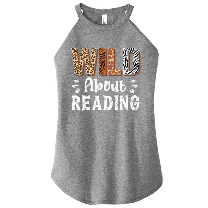 Wild About Reading Books Reader Lover Animals Women’s Perfect Tri Rocker Tank