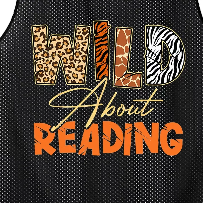 Wild About Reading African Animals Leopard Zebra Wild Zoo Mesh Reversible Basketball Jersey Tank