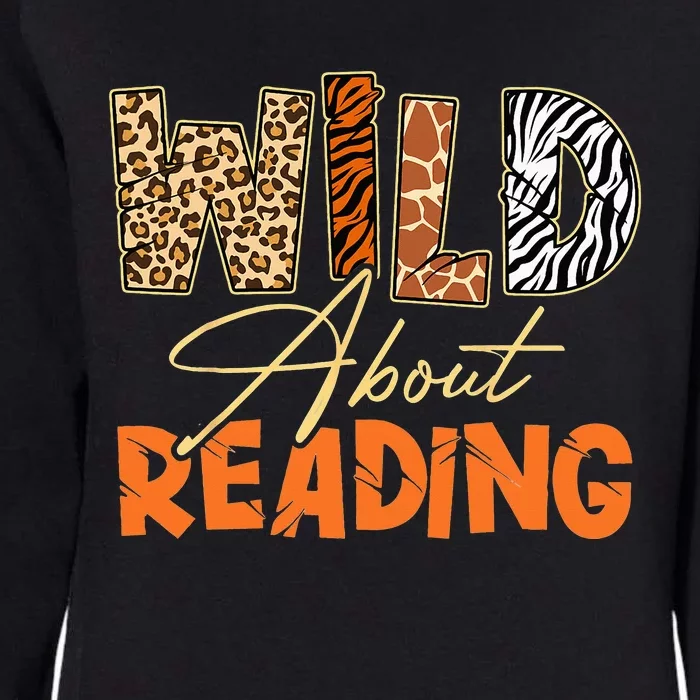 Wild About Reading African Animals Leopard Zebra Wild Zoo Womens California Wash Sweatshirt