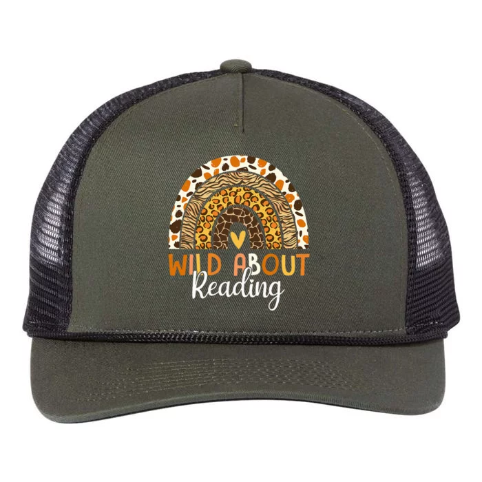 Wild About Reading Teacher Back To School Retro Rope Trucker Hat Cap