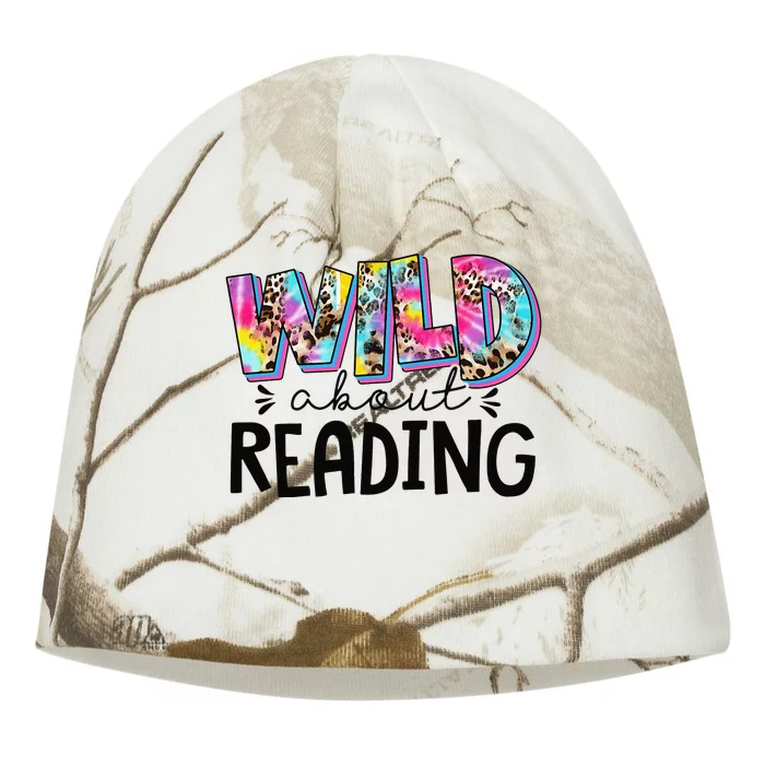 Wild About Reading Teacher Back To School Leopard Tie Dye Kati - Camo Knit Beanie