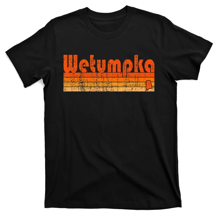 Wetumpka Alabama Retro 80s Style T-Shirt