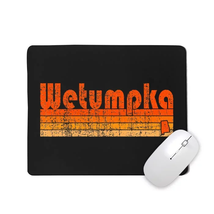 Wetumpka Alabama Retro 80s Style Mousepad