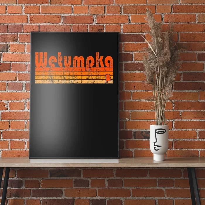 Wetumpka Alabama Retro 80s Style Poster