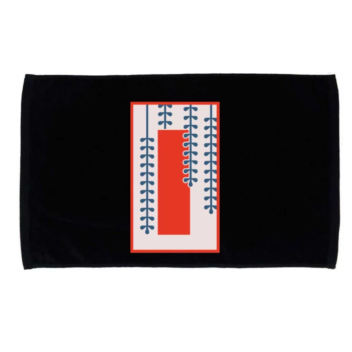 Wisteria And Red Tanzaku Microfiber Hand Towel