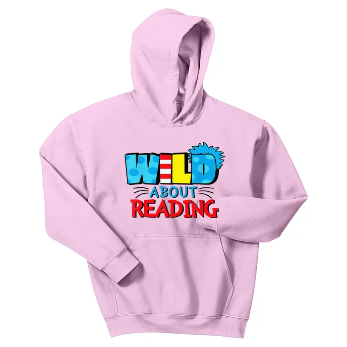 Wild About Reading Dr Teacher Red And White Stripe Hat Kids Hoodie