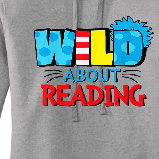 Wild About Reading Dr Teacher Red And White Stripe Hat Women's Pullover Hoodie