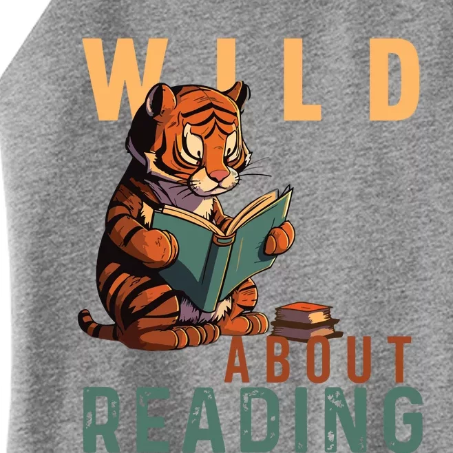 Wild About Reading Love Books Nerd Bookworm Librarian Women’s Perfect Tri Rocker Tank