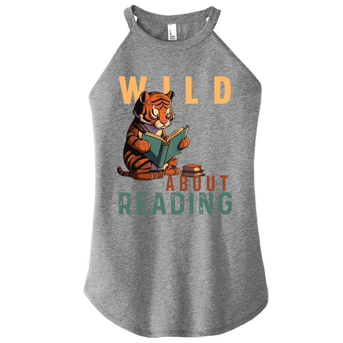 Wild About Reading Love Books Nerd Bookworm Librarian Women’s Perfect Tri Rocker Tank