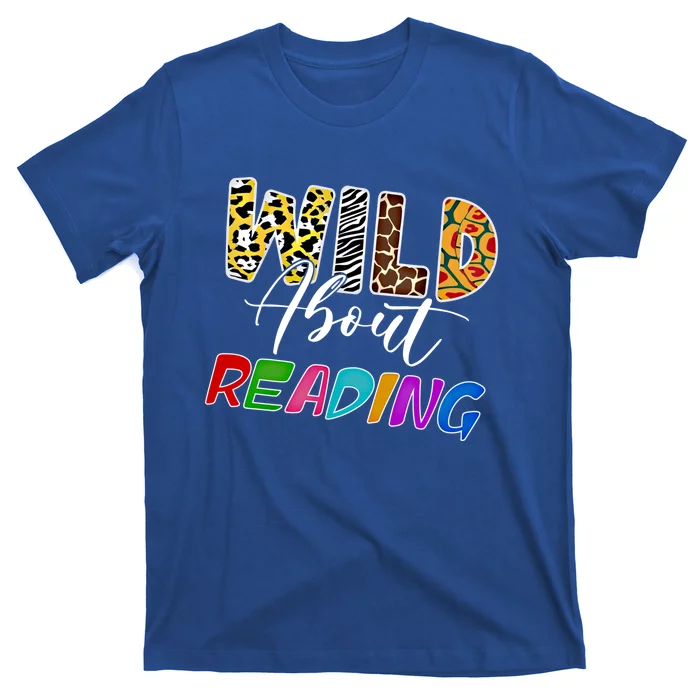 Wild About Reading Reading Books And Bookworm Library Day Great Gift T-Shirt