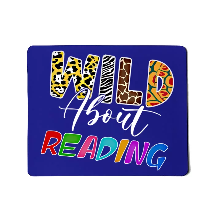 Wild About Reading Reading Books And Bookworm Library Day Great Gift Mousepad