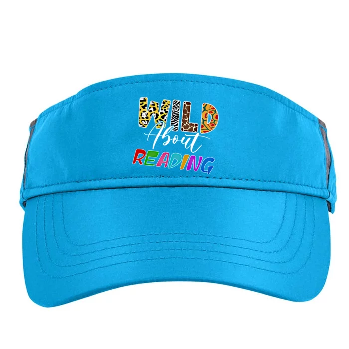 Wild About Reading Reading Books And Bookworm Library Day Great Gift Adult Drive Performance Visor