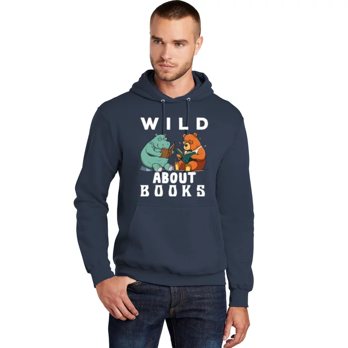 Wild About Reading Love Books Nerd Bookworm Librarian Hoodie