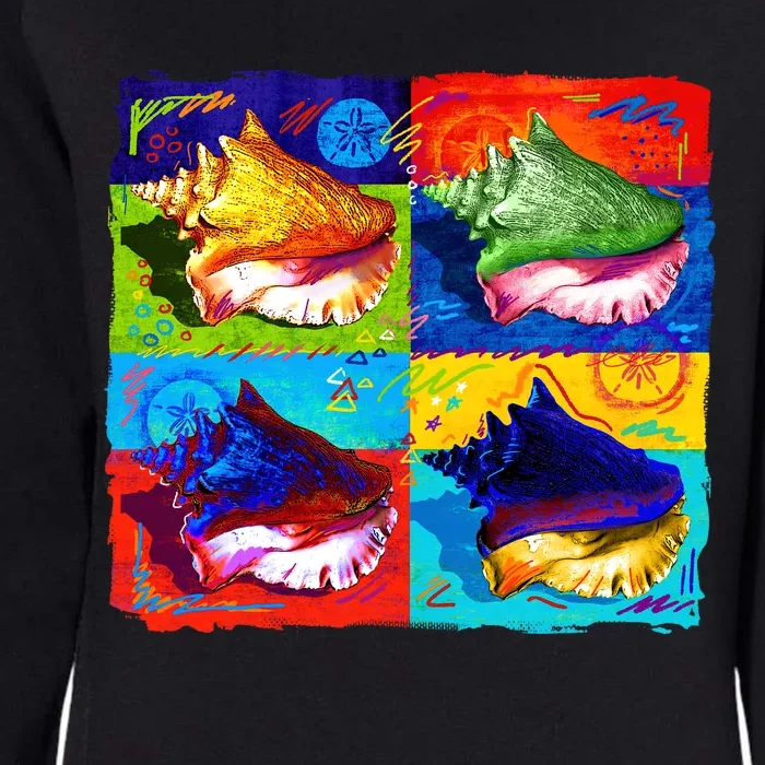 Warhol Conch Shells Womens California Wash Sweatshirt