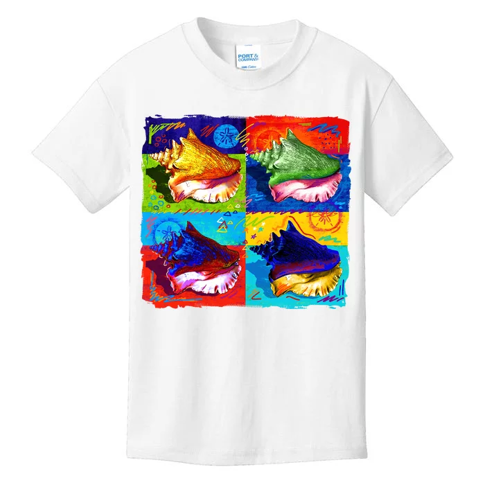 Warhol Conch Shells Kids T-Shirt