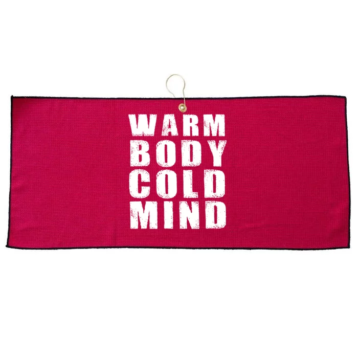 Warm Body Cold Mind Baseball Spring Training Quote Large Microfiber Waffle Golf Towel