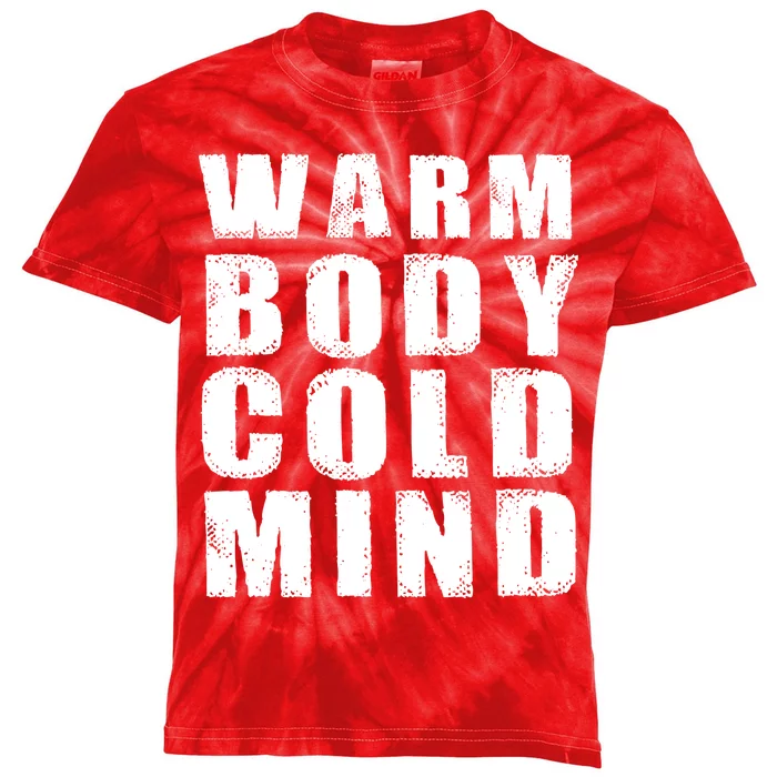 Warm Body Cold Mind Baseball Spring Training Quote Kids Tie-Dye T-Shirt