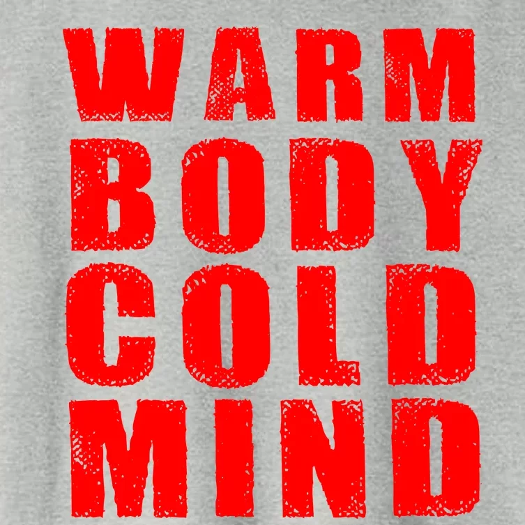 Warm Body Cold Mind Baseball Spring Training Quote Women's Crop Top Tee