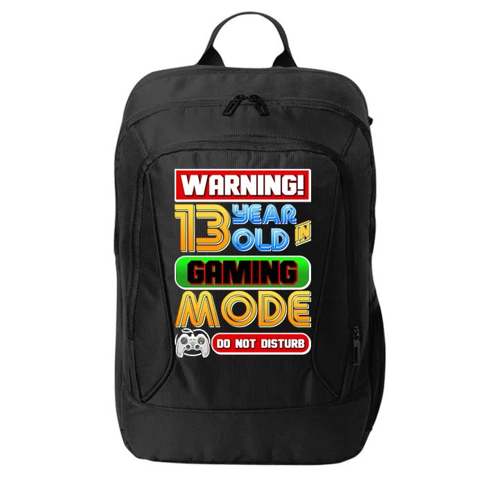 Warning 13 Year Old In Gaming Mode Birthday City Backpack