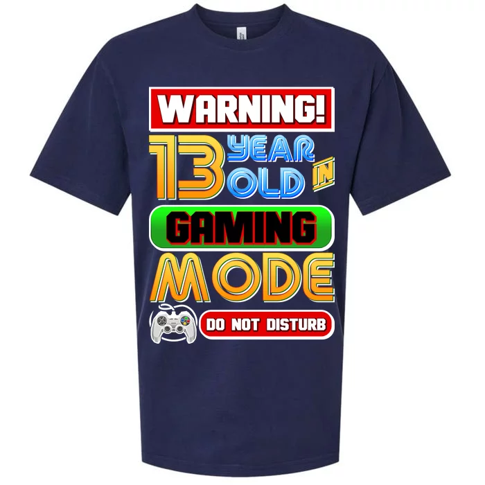 Warning 13 Year Old In Gaming Mode Birthday Sueded Cloud Jersey T-Shirt