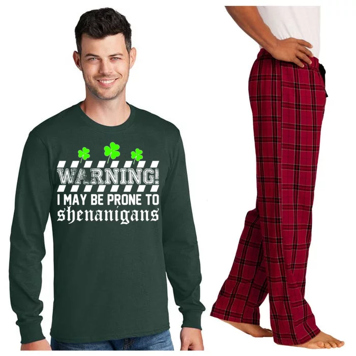 Warning I May be Prone to Shenanigans Long Sleeve Pajama Set