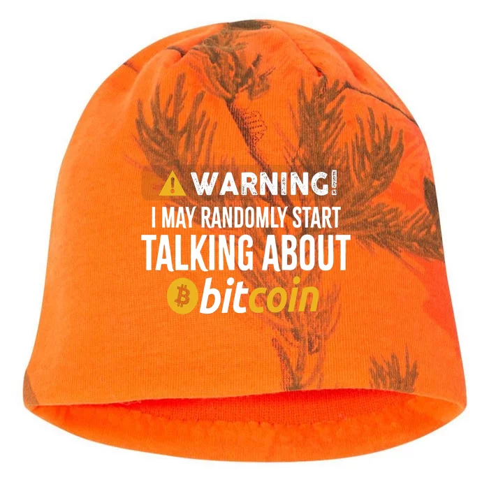 Warning I May Randomly Start Talking About Bitcoin Kati - Camo Knit Beanie