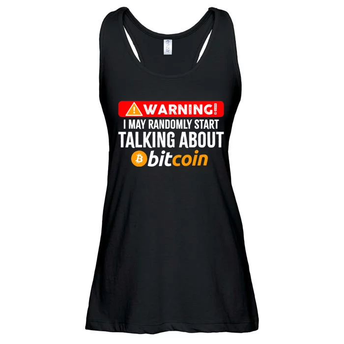 Warning I May Start Talking About Bitcoin Funny Crypto Ladies Essential Flowy Tank