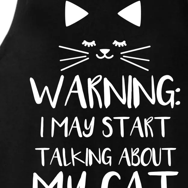 Warning I May Start Talking About My Cat Ladies Tri-Blend Wicking Tank