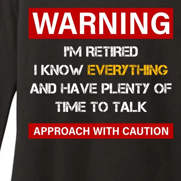 Warning Im Retired Approach With Caution Womens CVC Long Sleeve Shirt