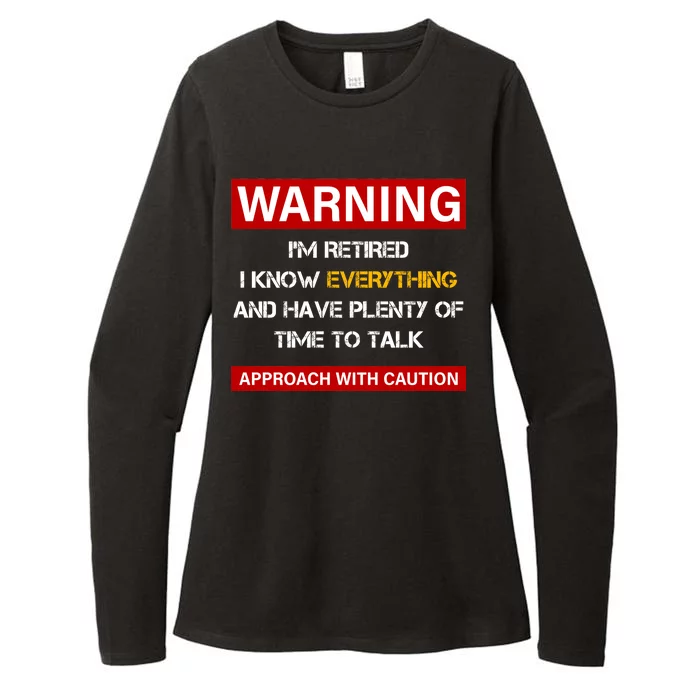 Warning Im Retired Approach With Caution Womens CVC Long Sleeve Shirt