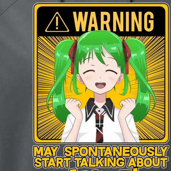 Warning May Spontaneously Start Talking About Anime Performance Fleece Hoodie