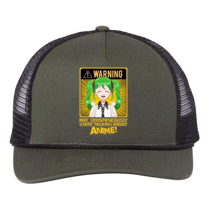 Warning May Spontaneously Start Talking About Anime Retro Rope Trucker Hat Cap