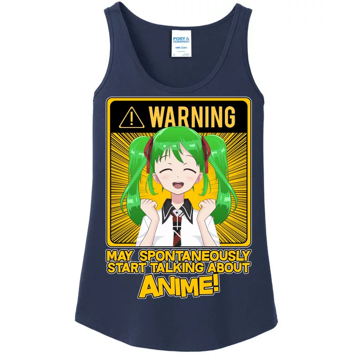 Warning May Spontaneously Start Talking About Anime Ladies Essential Tank