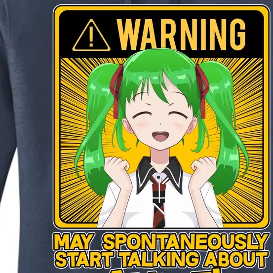 Warning May Spontaneously Start Talking About Anime Women's Pullover Hoodie