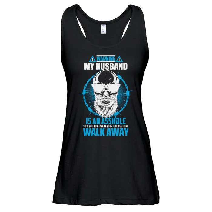 Warning My Husband Is An Asshole Walk Away Ladies Essential Flowy Tank