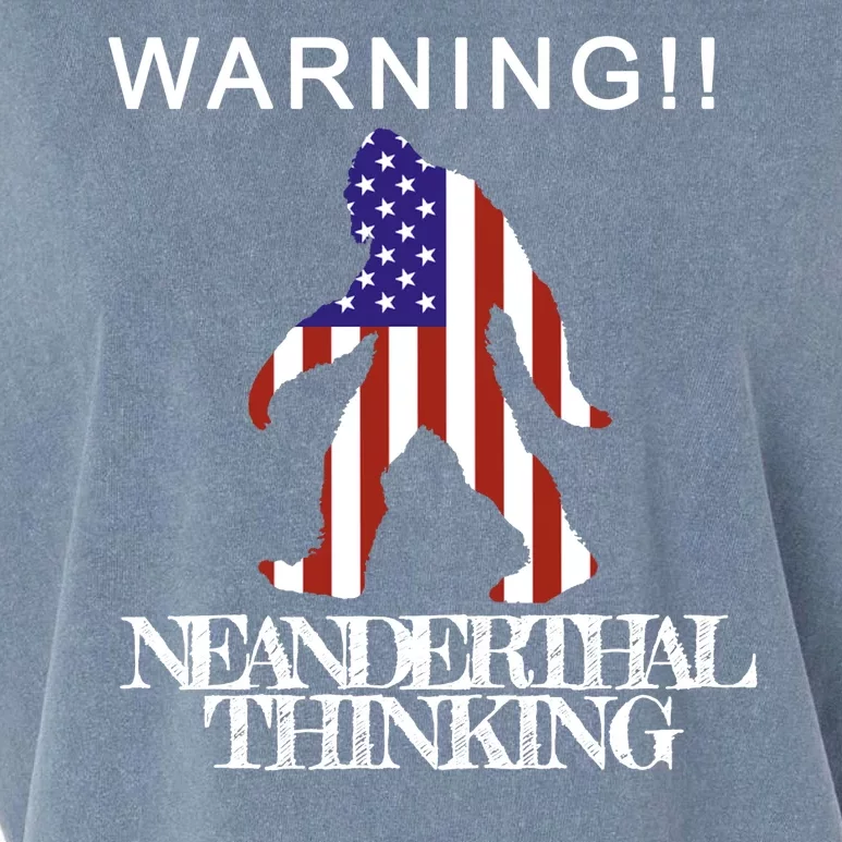 Warning Neanderthal Thinking Bigfoot Garment-Dyed Women's Muscle Tee