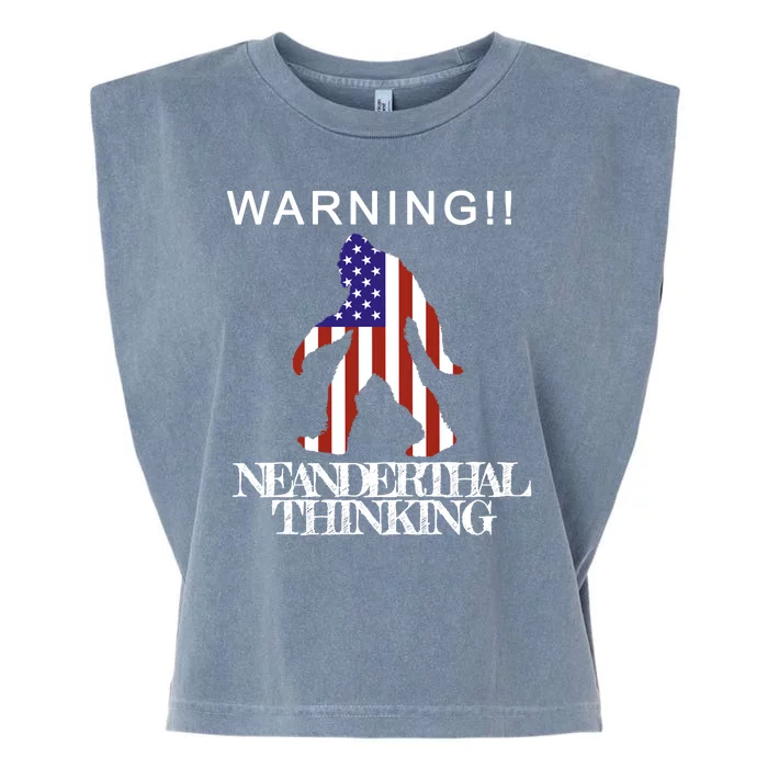 Warning Neanderthal Thinking Bigfoot Garment-Dyed Women's Muscle Tee