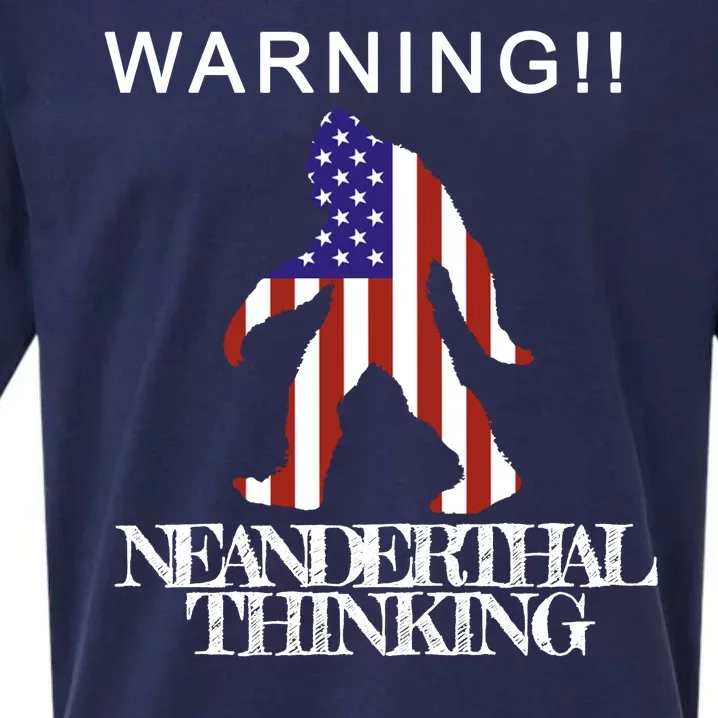 Warning Neanderthal Thinking Bigfoot Sueded Cloud Jersey T-Shirt