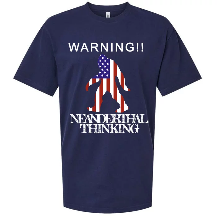 Warning Neanderthal Thinking Bigfoot Sueded Cloud Jersey T-Shirt