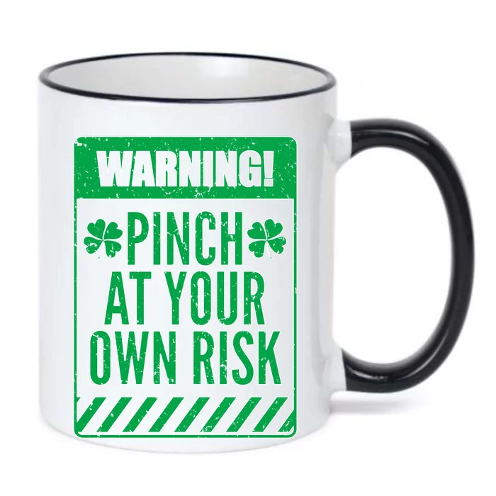 Warning Pinch At Your Own Risk Black Color Changing Mug