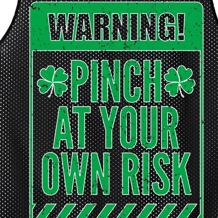 Warning Pinch At Your Own Risk Mesh Reversible Basketball Jersey Tank