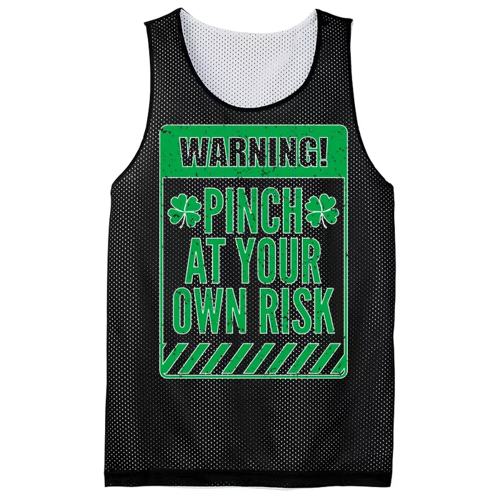 Warning Pinch At Your Own Risk Mesh Reversible Basketball Jersey Tank