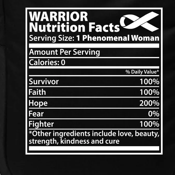 Warrior Nutrition Facts Serving Size 1 Phenomenal Woman Impact Tech Backpack