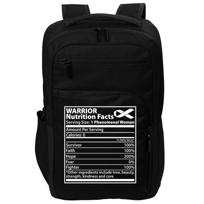 Warrior Nutrition Facts Serving Size 1 Phenomenal Woman Impact Tech Backpack