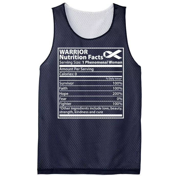 Warrior Nutrition Facts Serving Size 1 Phenomenal Woman Mesh Reversible Basketball Jersey Tank